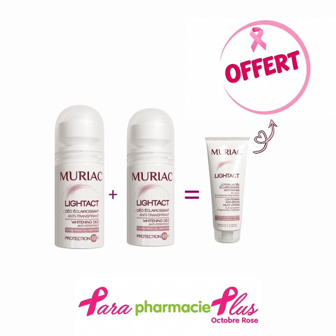 COFFRET MURIAC ; 2 ROLL ON + LOTION 30 ML OFFERTE