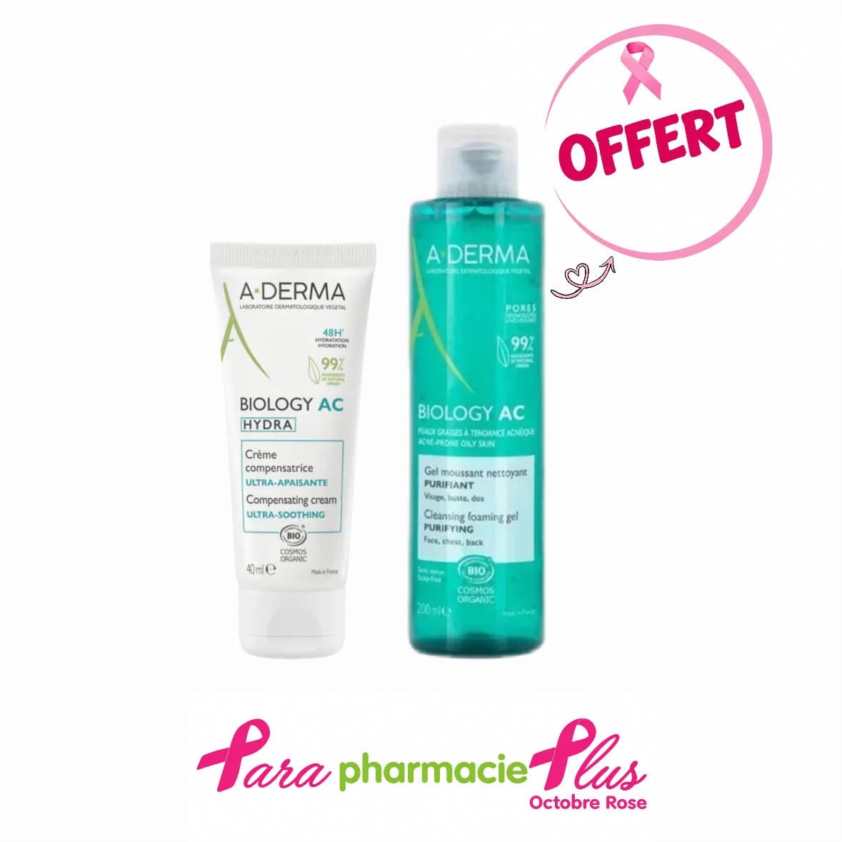 ADERMA PACK BIOLOGY AC HYDRA + BIOLOGY AC GEL OFFERT