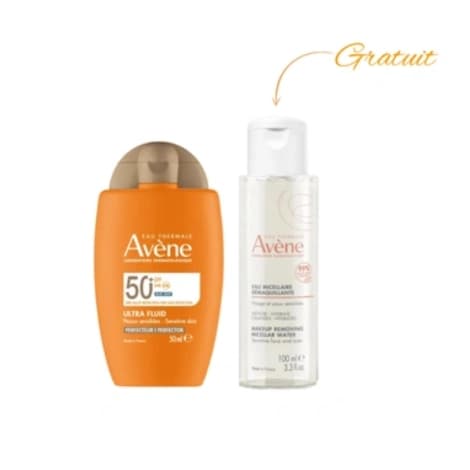 AVENE COFFRET ULTRA FLUIDE PERFECTEUR TEINTEE SPF50 50ML+ EAU MICELLAIRE 100ML OFFERTE