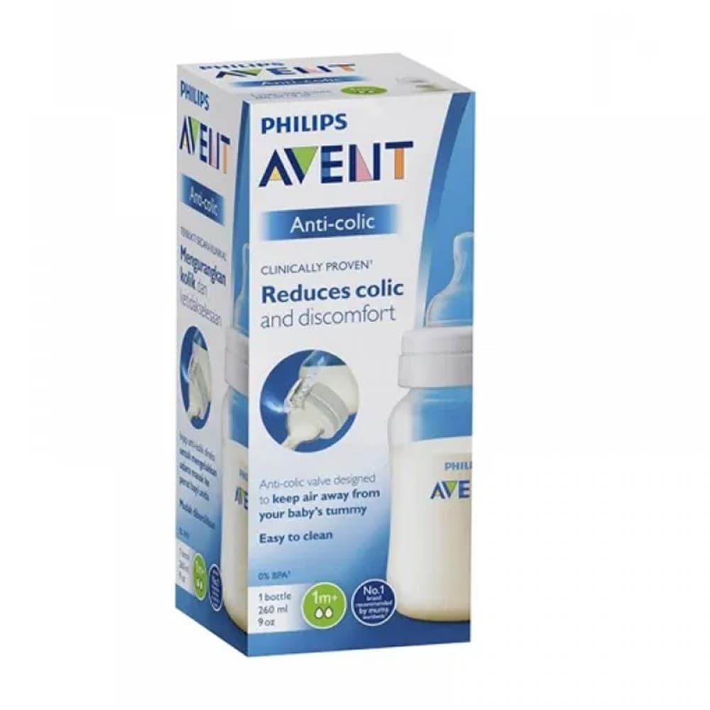 Avent – Biberon anti-colique 260 ml (1 mois +)