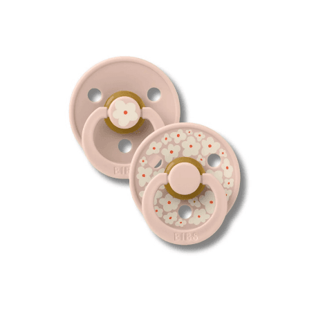 BIBS COLOUR – LOT DE 2 SUCETTES EN LATEX NATUREL JASMINE & BLUSH, TAILLE 1