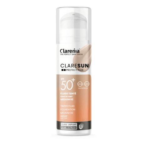 CLARENIA CLARESUN FOND DE TEINT 02 MEDIUM SPF50+