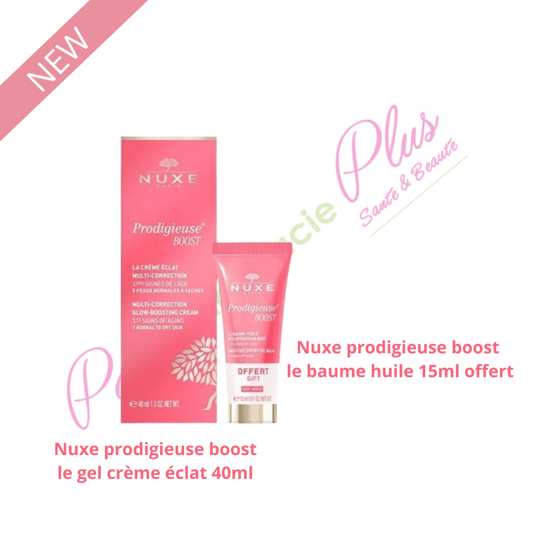 NUXE PRODIGIEUSE BOOST LE GEL CREME ECLAT MULTI CORRECTION 40ML+ LE BAUME HUILE 15ML OFFERT