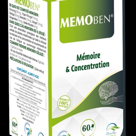 MEMOBEN MEMOIRE ET CONCENTRATION BT 30GEL