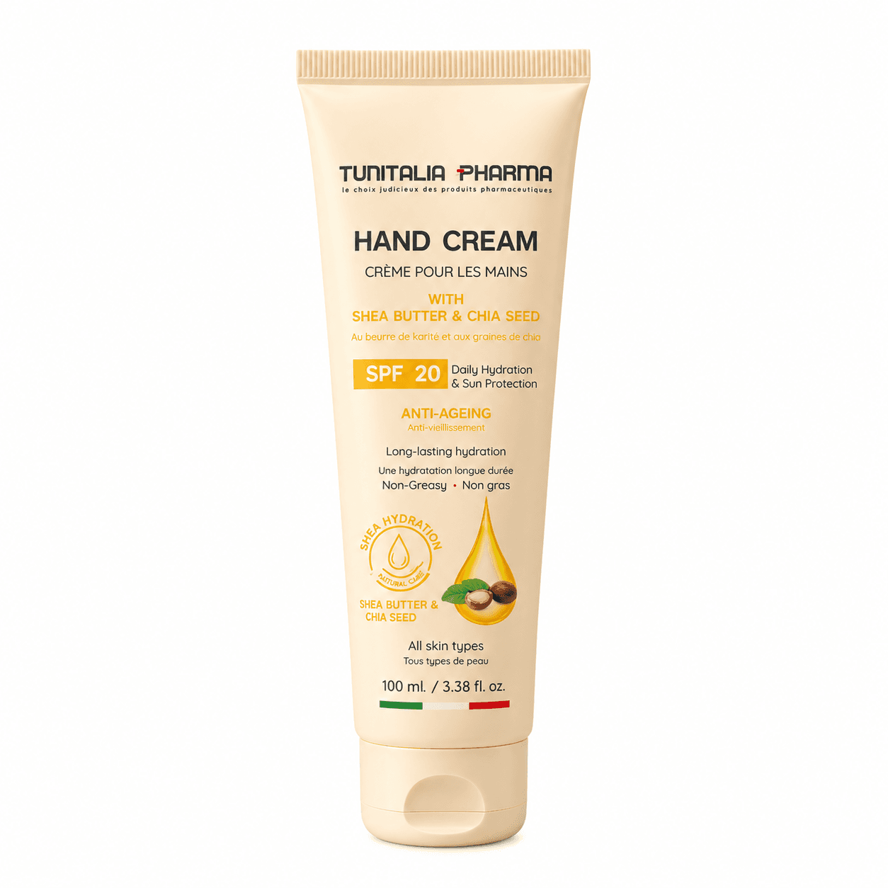 TUNITALIA HAND CREME BEURRE DE KARITE SPF20