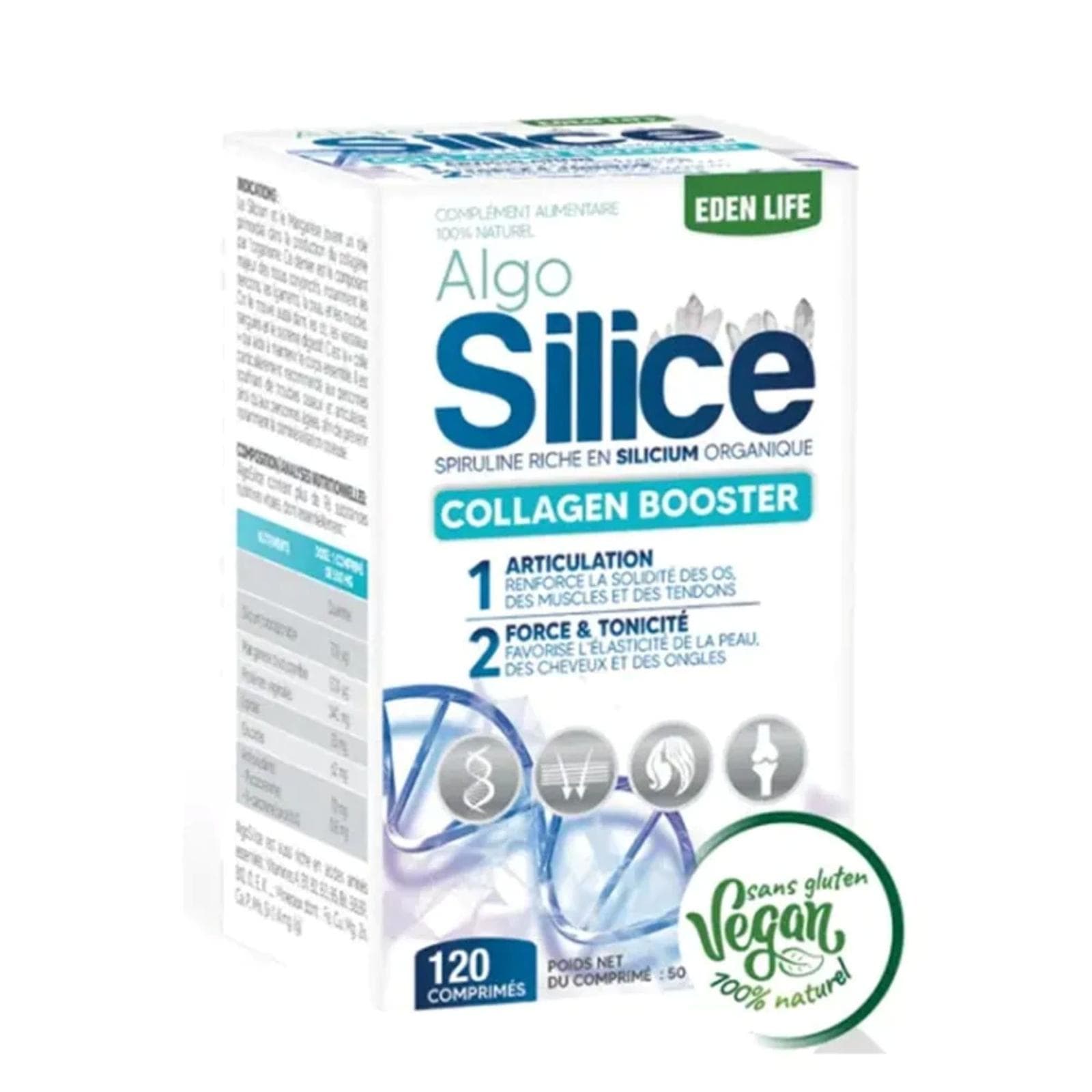 EDEN LIFE ALGO Silice Collagen Booster 120 Comprimés