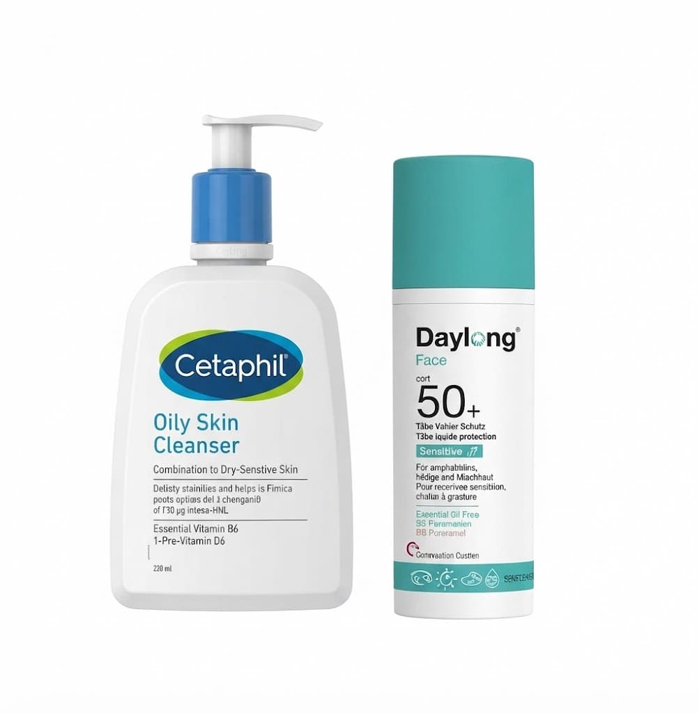 DAYLONG Face Sensitive BB Fluide Teinté & Cetaphil Oily Skin