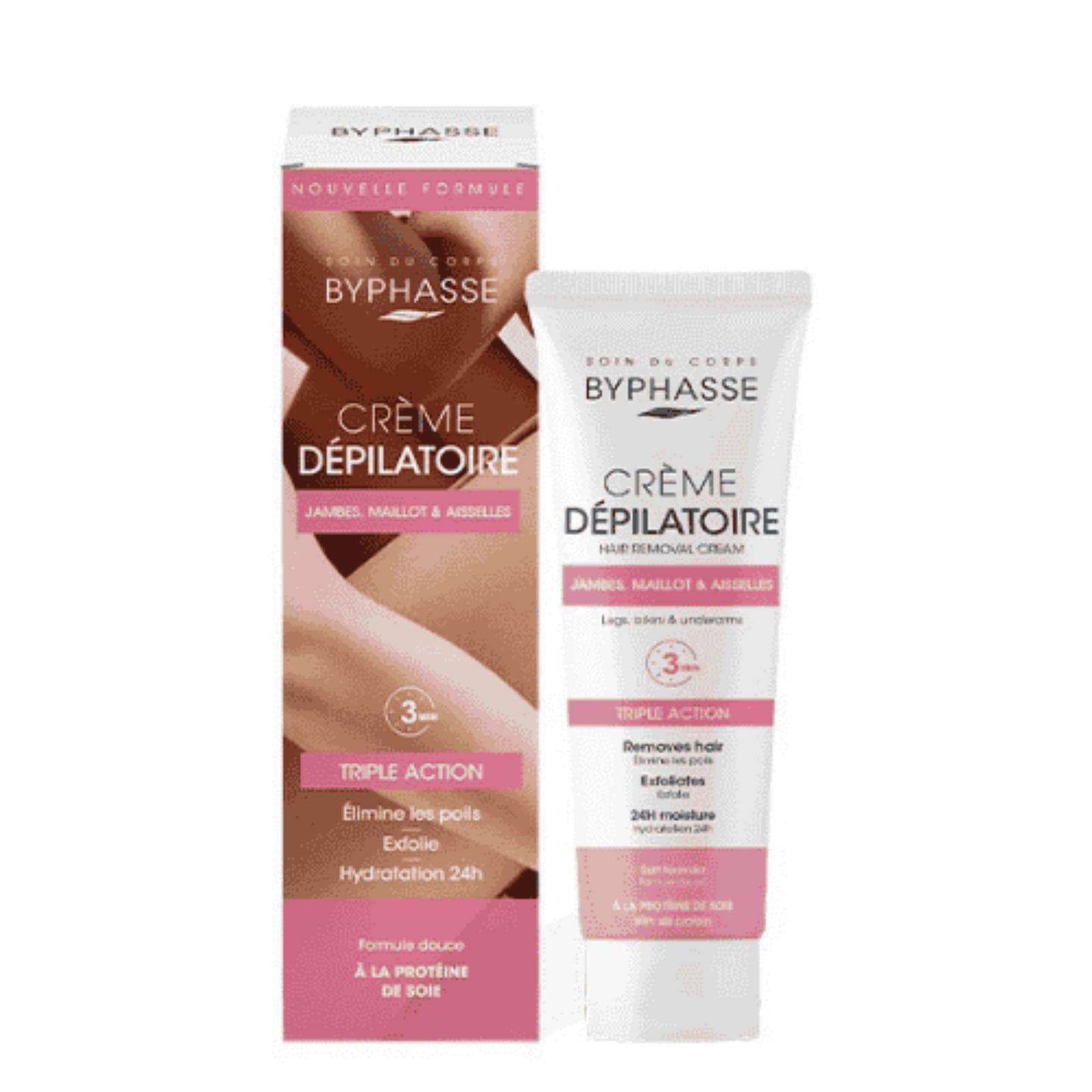 BYPHASSE Crème Dépilatoire Silk Protein 125 ML
