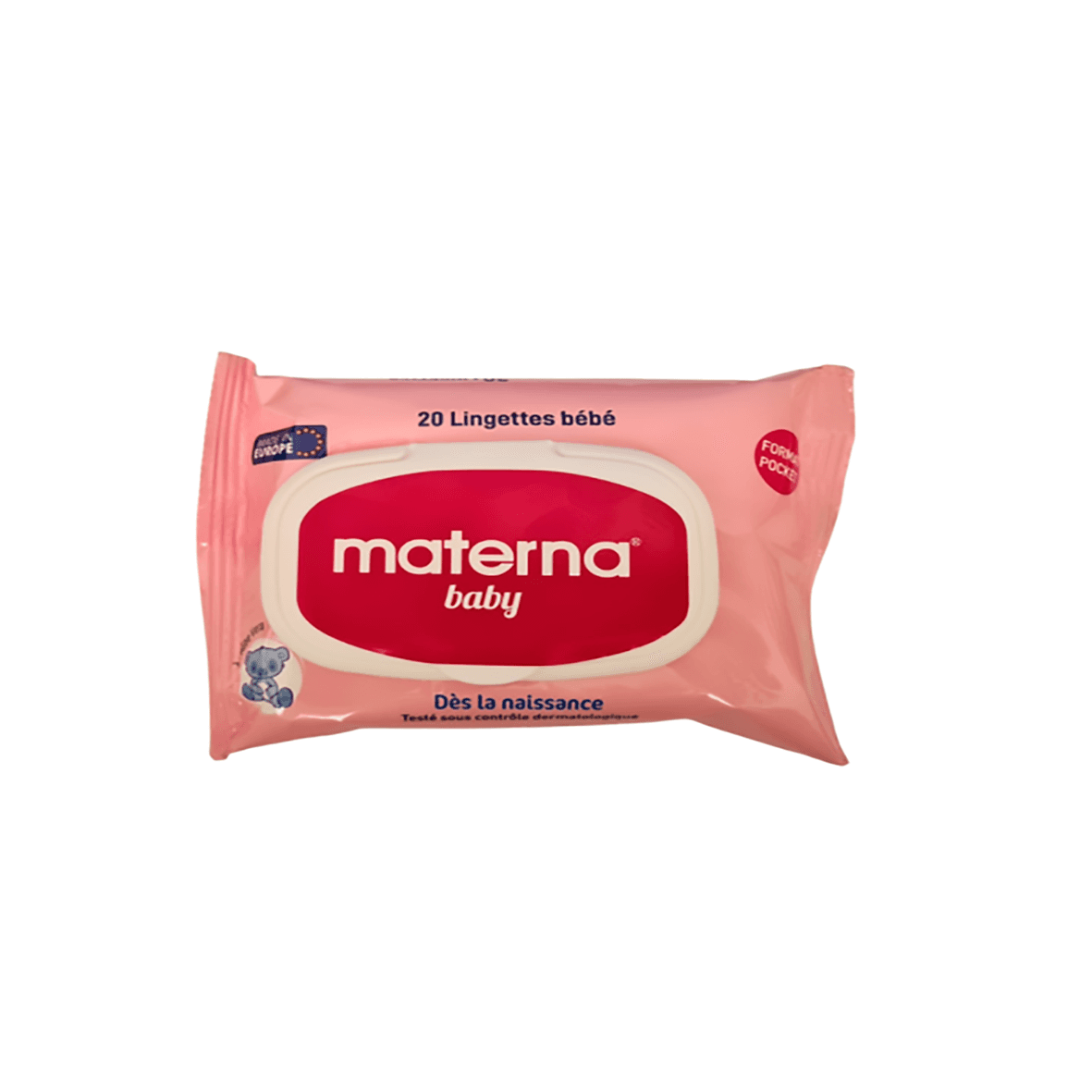MATRERNA Bébé Lingettes Rose Pocket 20 Pièces