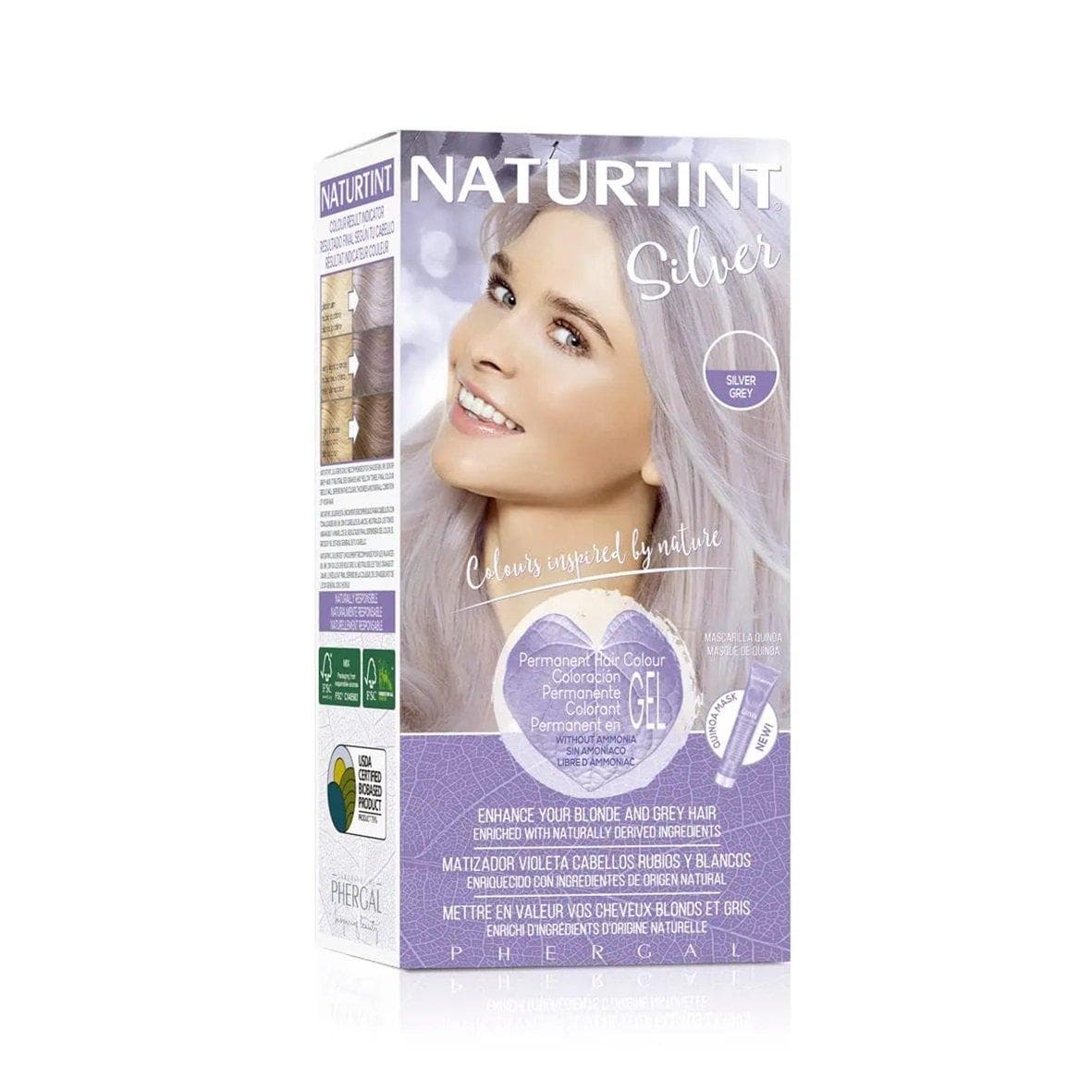 NATURTINT Colorant Permanent En Gel Gris Argenté