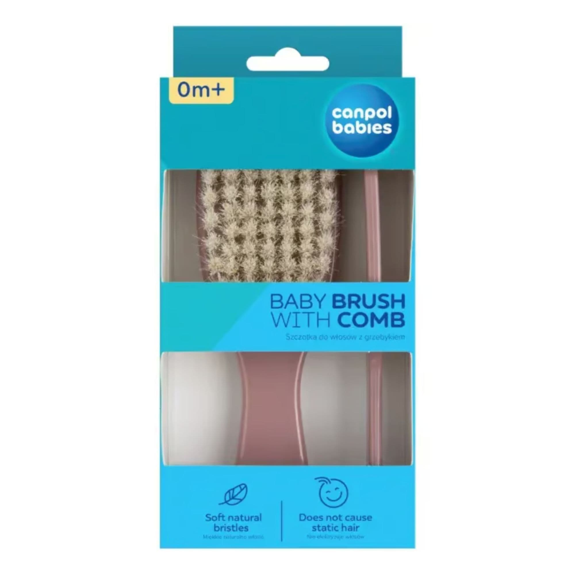 CANPOL BABIES Set Brosse Et Peigne Rose