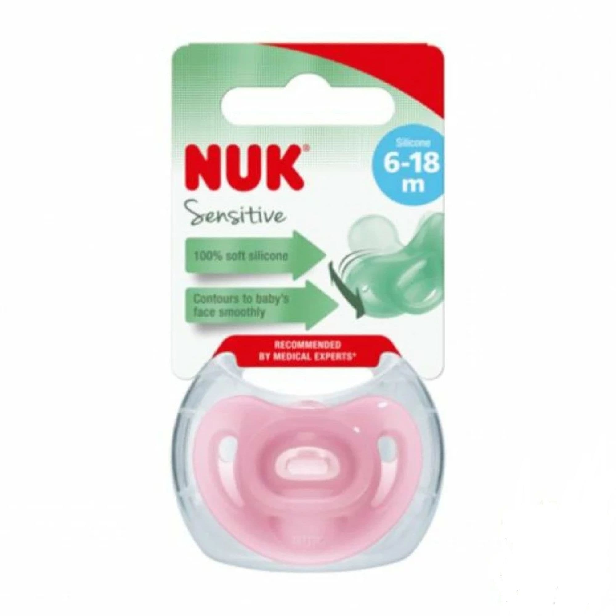 NUK Sensitive Sucette 6-18 M Rose
