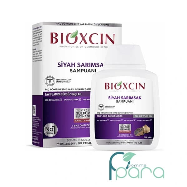 BIOXCIN Shampooing Végétal à L’ail Noir,300ml