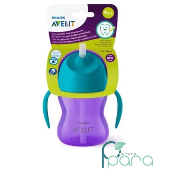 AVENT Tasse à Paille Garçon 9 M+,200ml SCF796/01