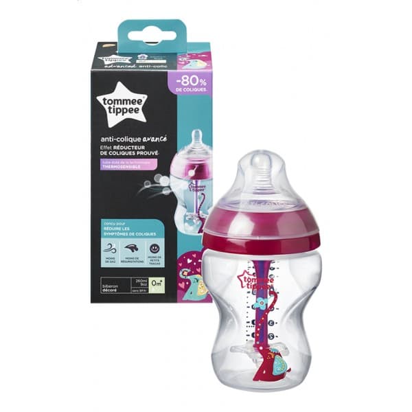 TOMMEE TIPPEE Biberon AAC Rose 0M+,260ml