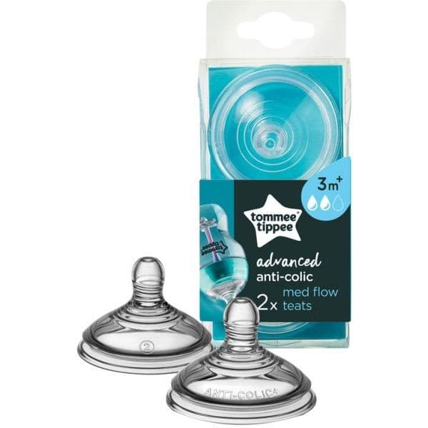 TOMMEE TIPPEE Tétine AAC Débit Moyen*2 3M+