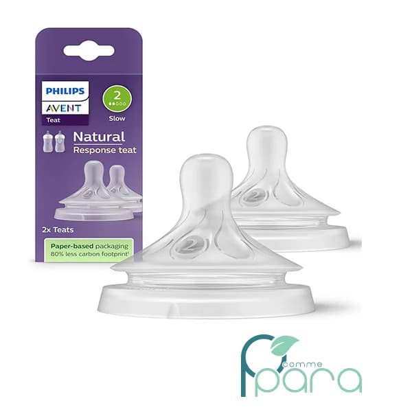 AVENT Natural Tétine 0M+ 2Pcs Débit 2 SCY962/02