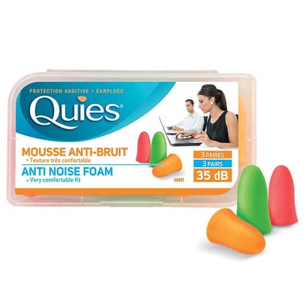 QUIES Bouchon D’oreille En Mousse Fluo,BT 6