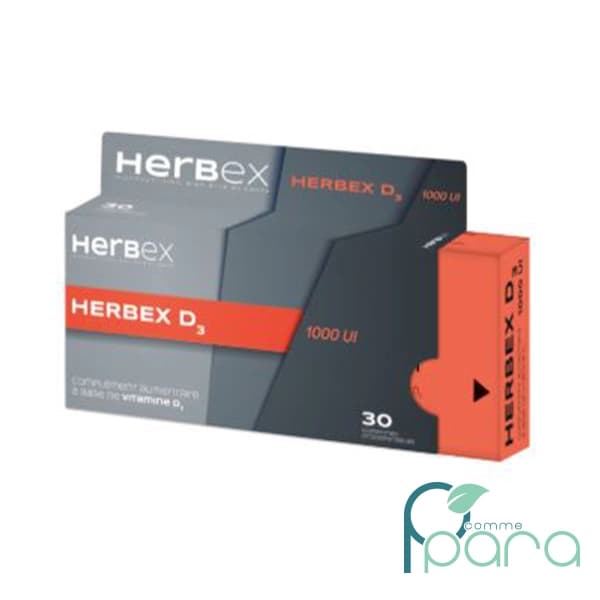 HERBEX D3 1000UI, Boite 30 Capsules