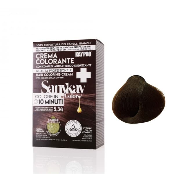 Sanykay Color Châtain Clair Doré Cuivre 5.34