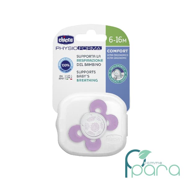 CHICCO Sucette 6-16M Physio Confort Rose