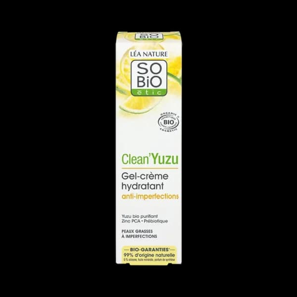 SO BIO Clean Yuzu Gel Crème Hydratant,40ml