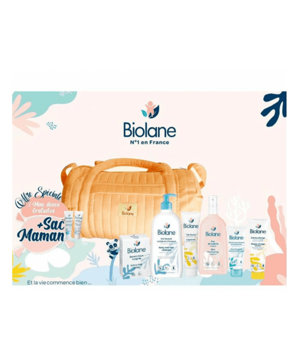 BIOLANE Sac Maman Jaune + 2 Mini Doses