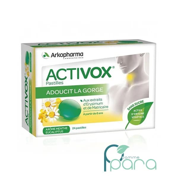 ARKOPHARMA Activox Menthe ,24 Pastilles