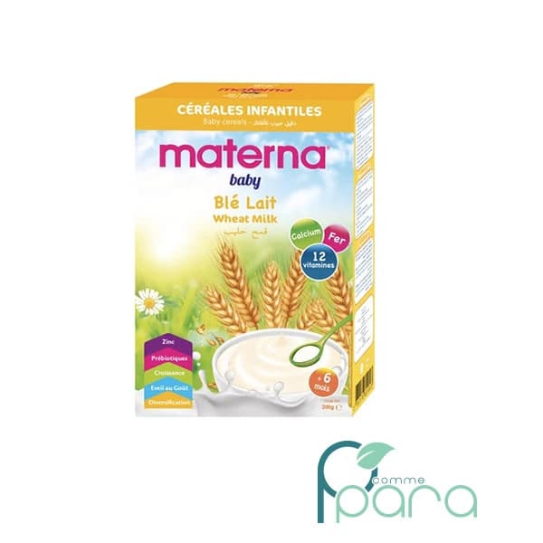 MATERNA Baby Céréales Blé Lait, 200Gr