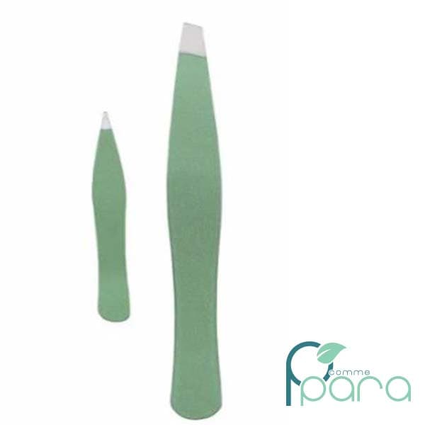 TITANIA Set De 2 Pinces à Epiler Inox Vert