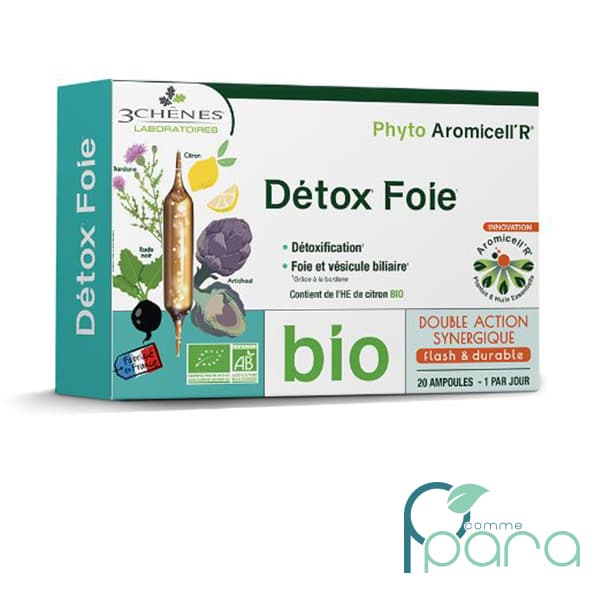3 Chênes Aromicell’R Détox Foie,20Ampoules