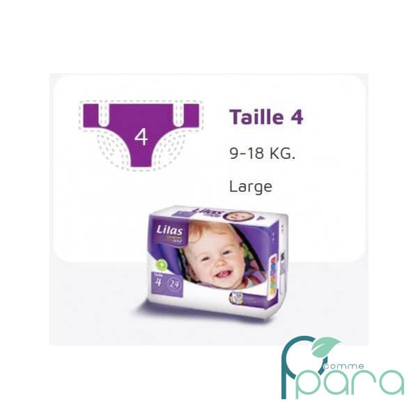 LILAS Couche Bébé Confort Max Actif 9-18