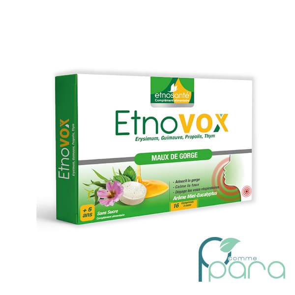 ETNOVOX Maux De Gorge Miel Eucalyptus à Sucer