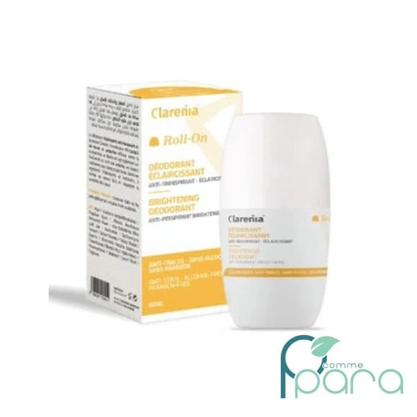 CLARENIA Déo Roll On Eclaircissant ,50ml