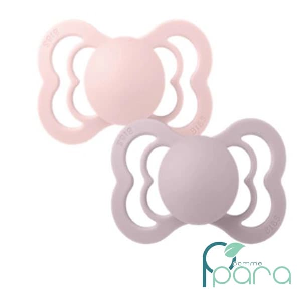 BIBS 2 Sucettes Couture T1 Blossom Dusky Lilac