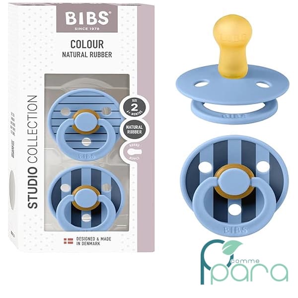 BIBS 2 Sucettes Taille 2 Couleur Bue Mix