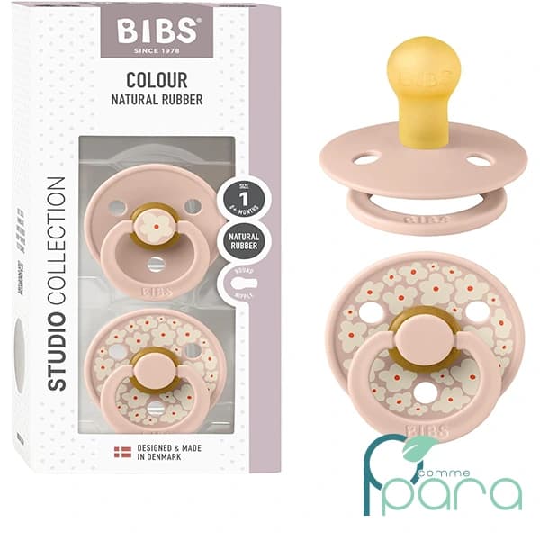 BIBS 2 Sucettes Taille1 Couleur Jasmin Blush