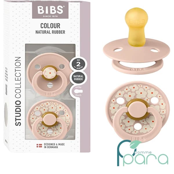 BIBS 2 Sucettes Taille2 Couleur Jasmin Blush