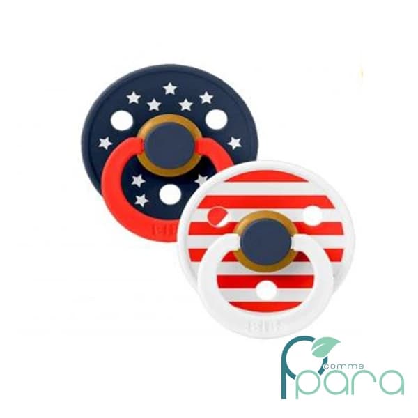 BIBS 2 Sucettes Taille1 Couleur Stars Stripes
