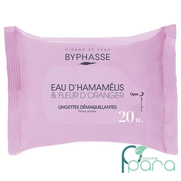 BYPHASSE Lingettes A L’eau D’hamamélis,20 pièces