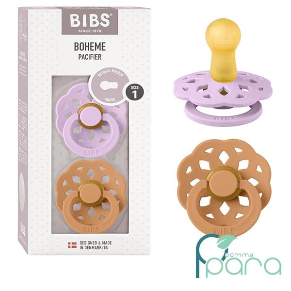 BIBS 2 Sucettes Boheme Violet Sky Pumkin 0-6 Mois