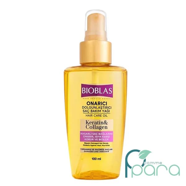 BIOBLAS Huile Capillaire Kératine&Collagène,100ml
