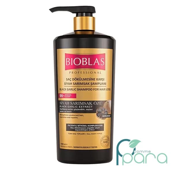 BIOBLAS Shampoo Anti Chute à L’ail Noir, 1L