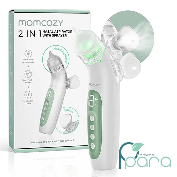 MOMCOZY Aspirateur Nasal Bébé 2-en-1