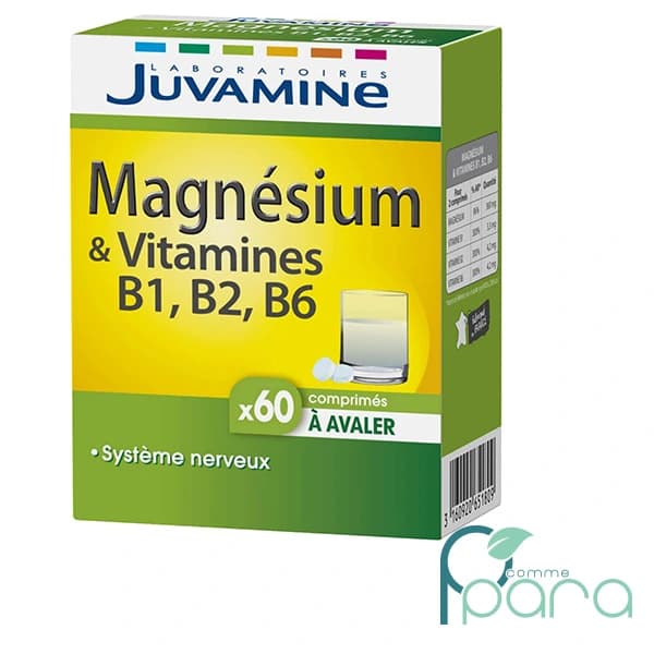 JUVAMINE Magnésium&Vitamines B1,B2,B6,60 Comp