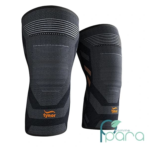 TYNOR Sport Genouillère Air Pro Noir Orange(Paire)