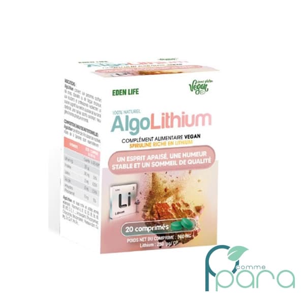 EDEN LIFE AlgoLithium , 20 Comprimés