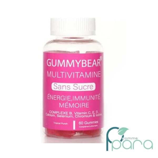 GUMMYBEAR Sans Sucre Multivitamine,60 Gummies