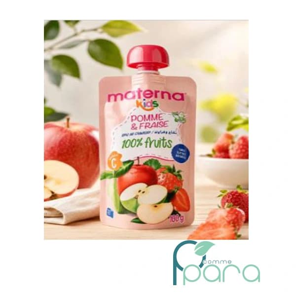 MATERNA Baby Gourde Pomme Fraise ,100ml