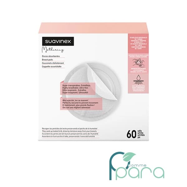SUAVINEX Coussinet Allaitement Sans Gel ,60 Unités
